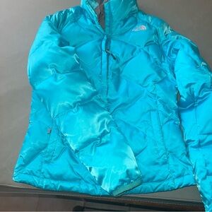 Beautiful turquoise jacket North face woman’s size small-pristine  shape